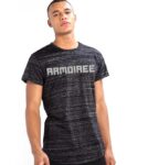 Men's Half Sleeve Cotton T-Shirt Black Inject Round Neck