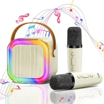 K12 Speaker Bluetooth Wireless Karaoke 2 Microphone